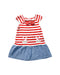 A Multicolour Short Sleeve Dresses from Miki House in size 4T for girl. (Front View)