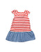 A Multicolour Short Sleeve Dresses from Miki House in size 4T for girl. (Back View)