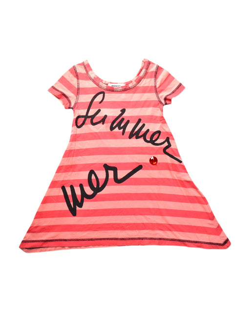 A Pink Short Sleeve Dresses from Rykiel Enfant in size 4T for girl. (Front View)