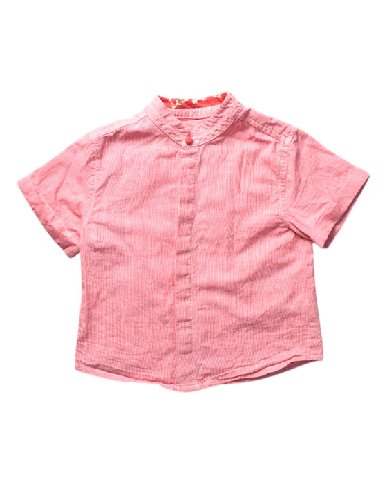 A Pink Short Sleeve Shirts from Chateau de Sable in size 18-24M for boy. (Front View)