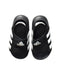 A Black Sandals from Adidas in size 18-24M for boy. (Back View)