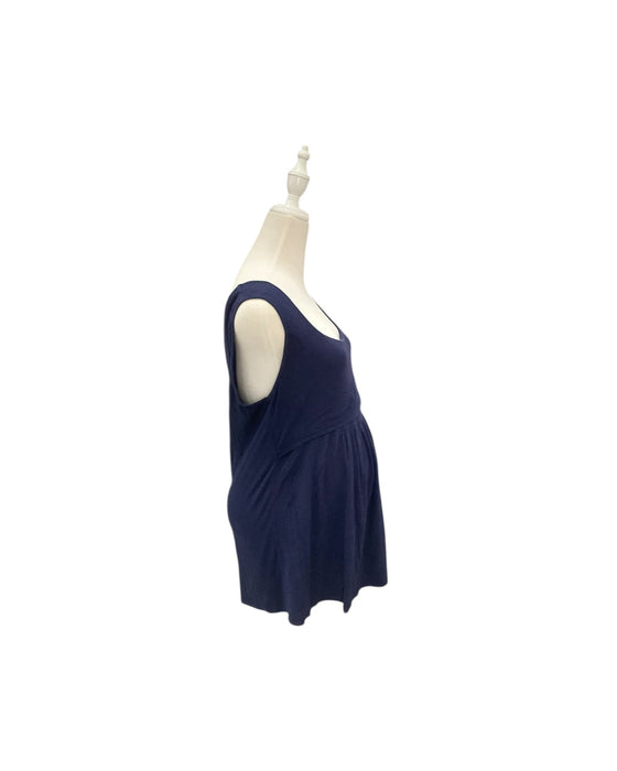 A Navy Sleeveless Tops from Spring in size Maternity-L for maternity. (Back View)