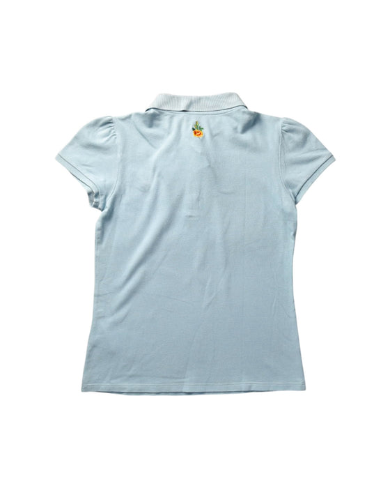 A Blue Short Sleeve Polos from Gucci in size 10Y for girl. (Back View)