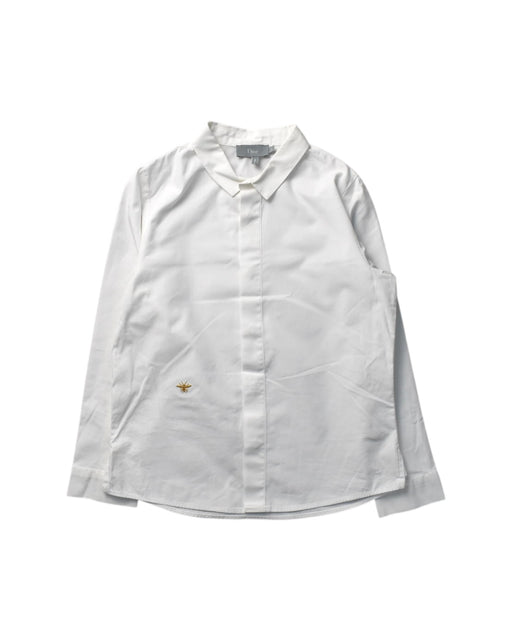 A White Long Sleeve Shirts from Dior in size 6T for boy. (Front View)