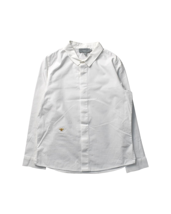 A White Long Sleeve Shirts from Dior in size 6T for boy. (Front View)