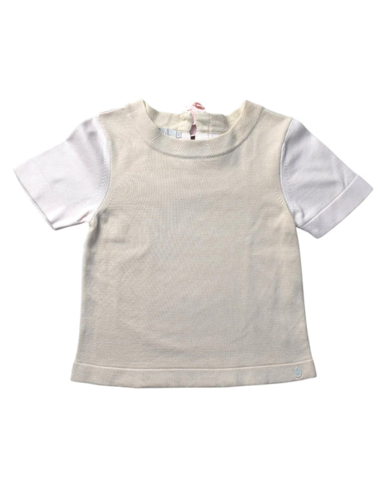 A White Short Sleeve Tops from Christian Dior in size 8Y for girl. (Front View)