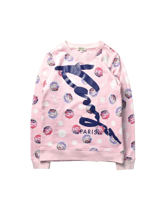 A Pink Crewneck Sweatshirts from Kenzo in size 10Y for girl. (Front View)