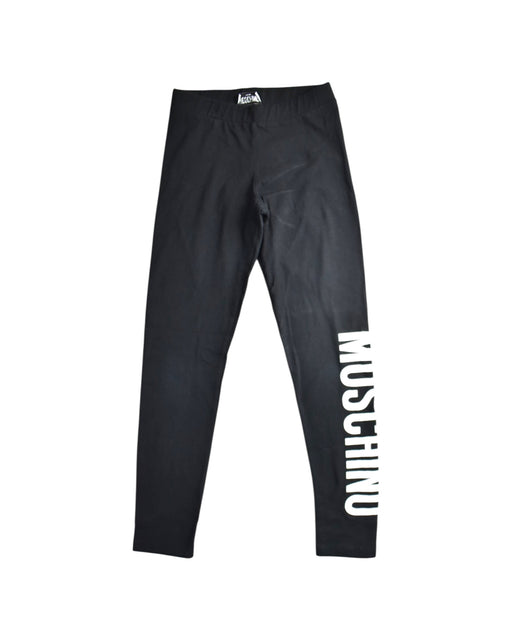 A Black Leggings from Moschino in size 10Y for girl. (Front View)