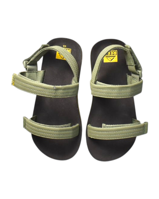 A Green Sandals from Reef in size 12Y for boy. (Back View)