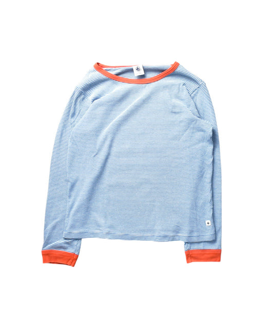 A Blue Long Sleeve T Shirts from Petit Bateau in size 8Y for boy. (Front View)