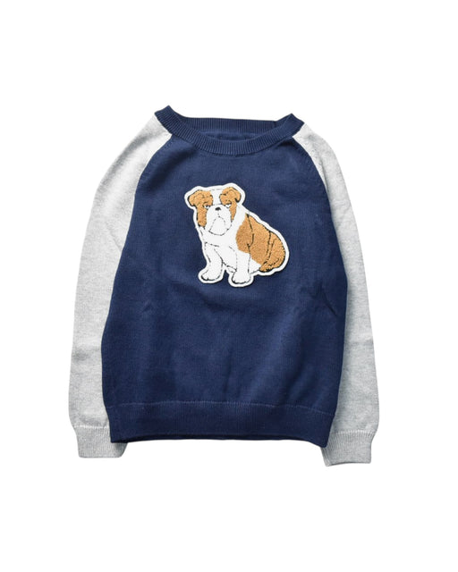 A Navy Crewneck Sweatshirts from Janie & Jack in size 4T for boy. (Front View)