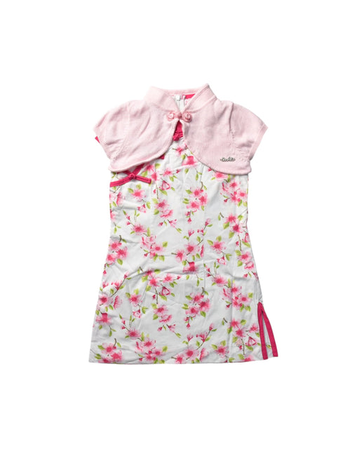 A Pink Short Sleeve Dresses from bloomB in size 12-18M for girl. (Front View)
