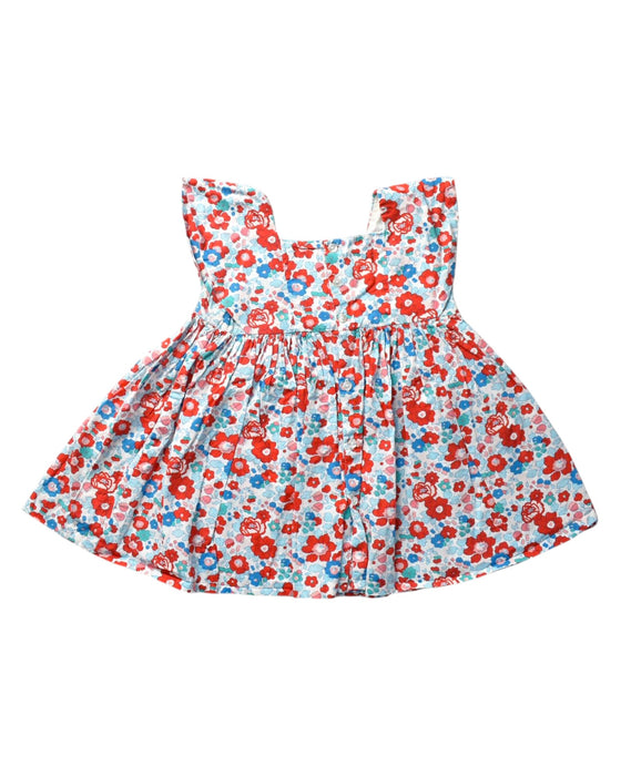 A Red Sleeveless Dresses from Jacadi in size 12-18M for girl. (Back View)