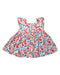 A Red Sleeveless Dresses from Jacadi in size 12-18M for girl. (Back View)