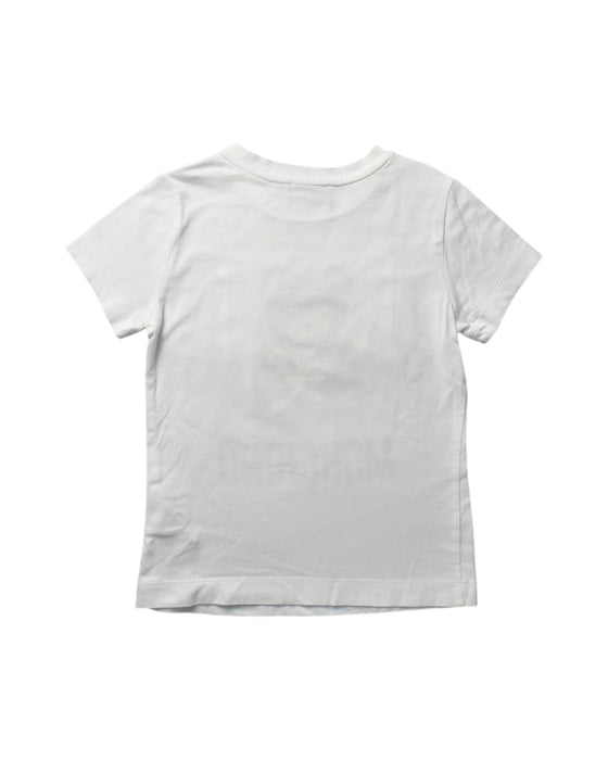 A White Short Sleeve T Shirts from Moschino in size 6T for boy. (Back View)