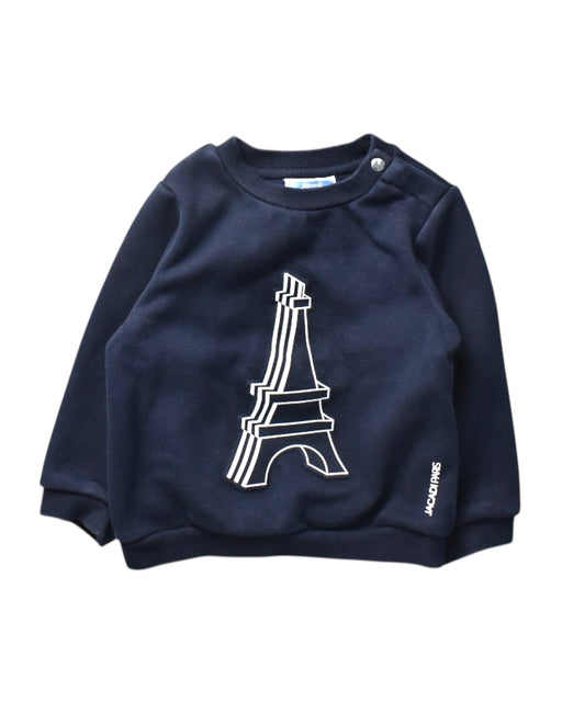 A Navy Crewneck Sweatshirts from Jacadi in size 12-18M for boy. (Front View)