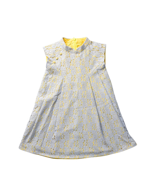A Blue Sleeveless Dresses from Sea Apple in size 4T for girl. (Front View)