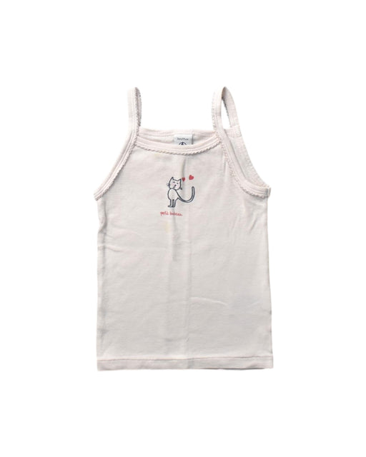 A Ivory Sleeveless Tops from Petit Bateau in size 3T for girl. (Front View)