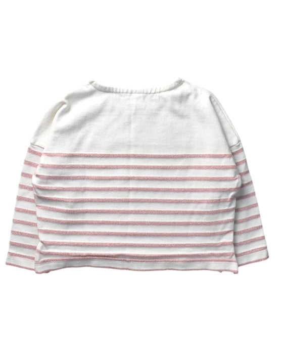 A White Long Sleeve Tops from Petit Bateau in size 4T for girl. (Back View)