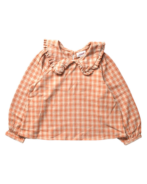 A Orange Long Sleeve Tops from Seed in size 4T for girl. (Front View)