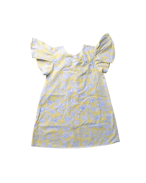 A Yellow Short Sleeve Dresses from Sea Apple in size 4T for girl. (Front View)