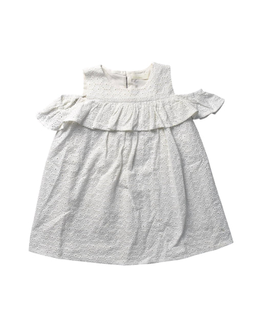 A White Sleeveless Dresses from mini KLARRA in size 3T for girl. (Front View)