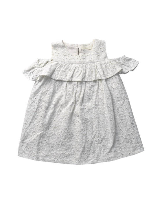 A White Sleeveless Dresses from mini KLARRA in size 3T for girl. (Front View)