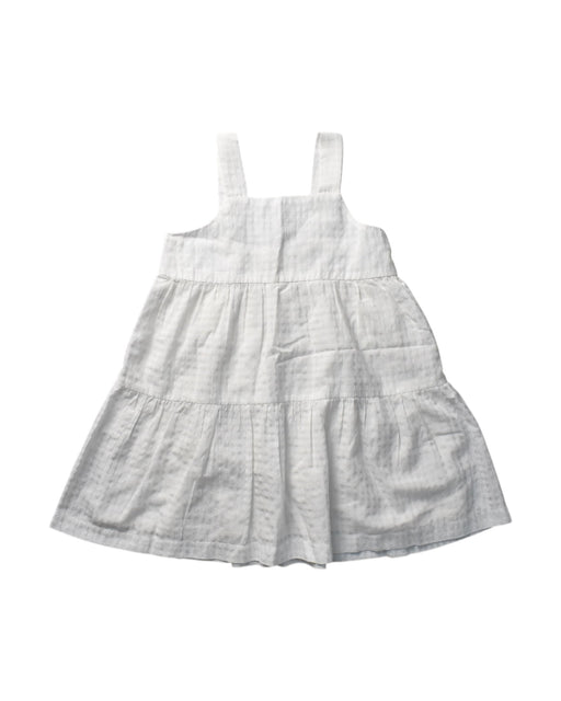 A White Sleeveless Dresses from mini KLARRA in size 3T for girl. (Front View)