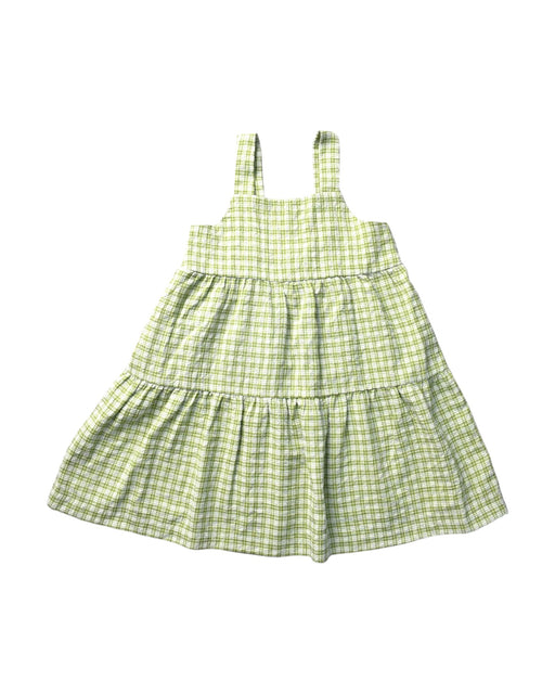 A Green Sleeveless Dresses from mini KLARRA in size 3T for girl. (Front View)