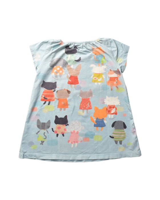 A Multicolour Short Sleeve Dresses from Momonittu in size 4T for girl. (Back View)