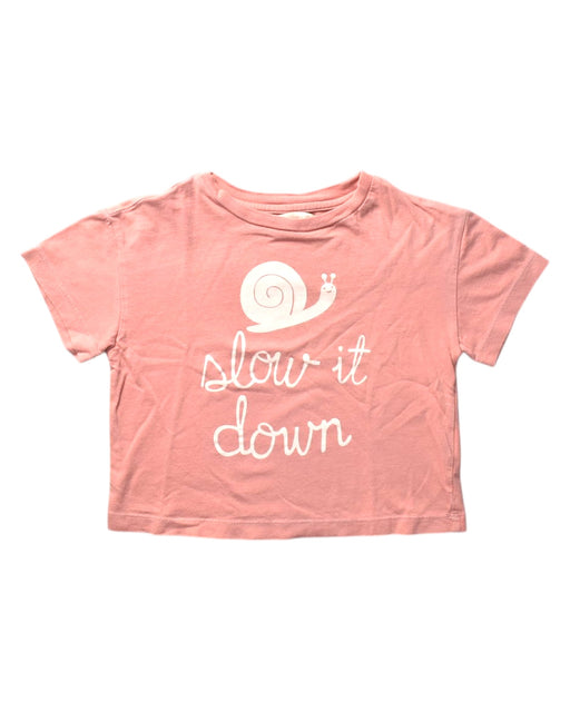 A Pink Short Sleeve T Shirts from Gingersnaps in size 6T for girl. (Front View)
