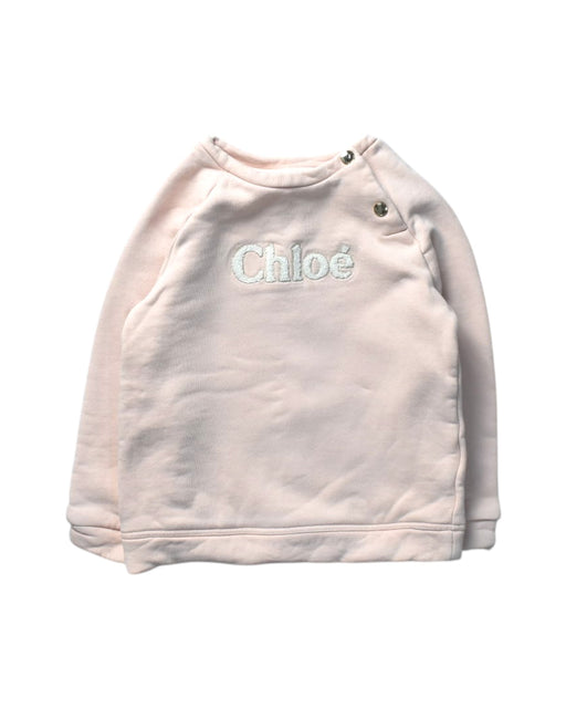 A Pink Long Sleeve Tops from Chloe in size 3T for girl. (Front View)