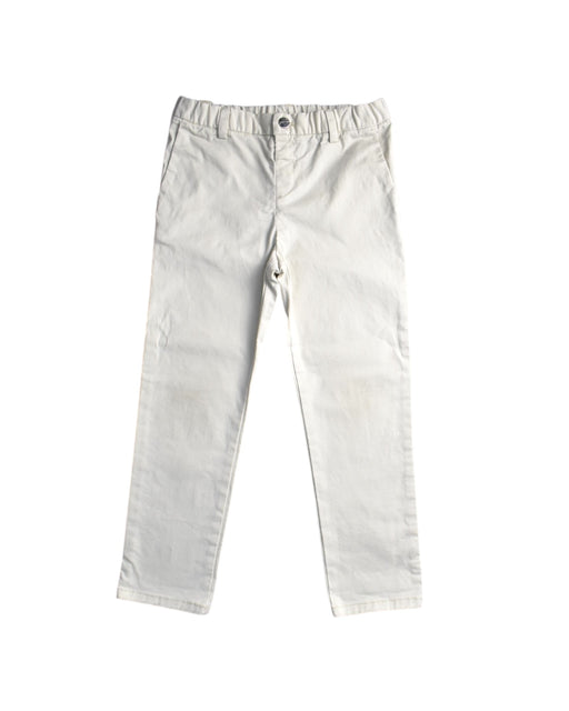 A White Casual Pants from Jacadi in size 5T for boy. (Front View)