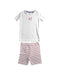 A White Shorts Sets from The Little White Company in size 4T for boy. (Front View)