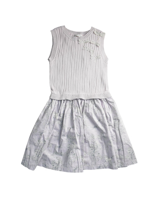 A White Sleeveless Dresses from Gingersnaps in size 10Y for girl. (Front View)
