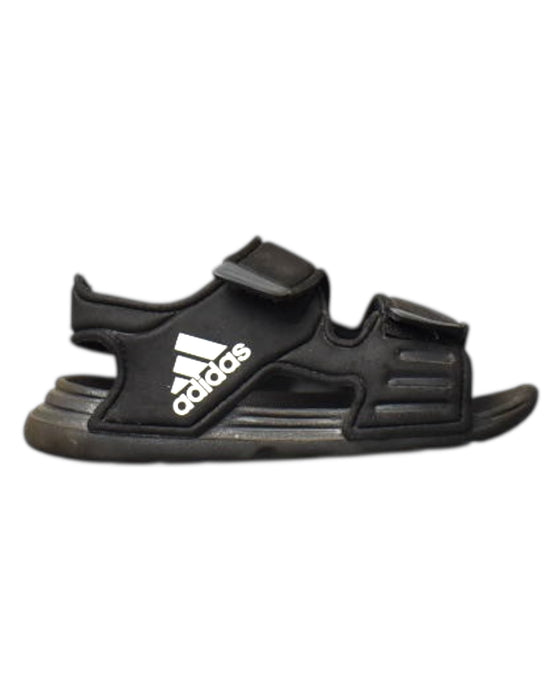 A Black Sandals from Adidas in size 4T for boy. (Front View)