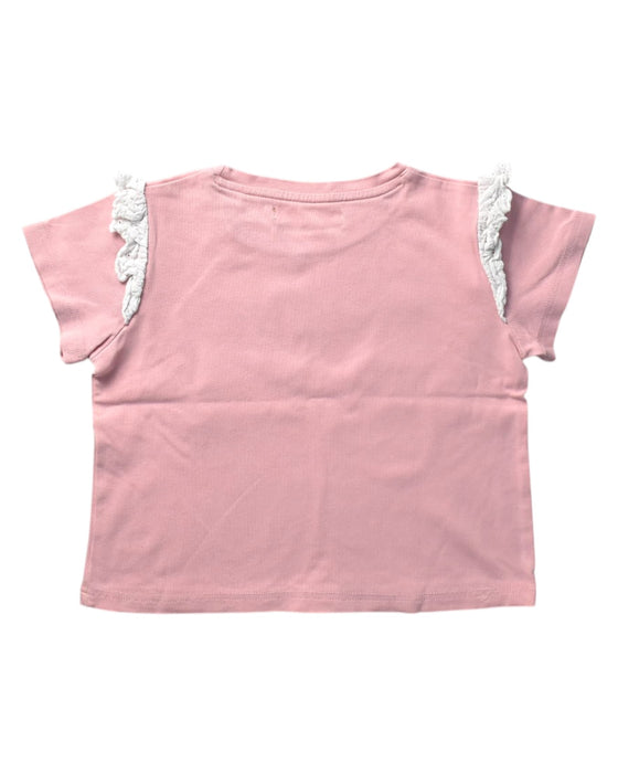 A Pink Short Sleeve T Shirts from Gentle Littlewoman in size 8Y for girl. (Back View)