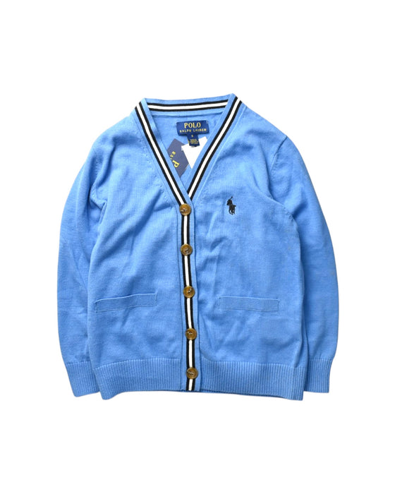A Blue Cardigans from Polo Ralph Lauren in size 6T for boy. (Front View)