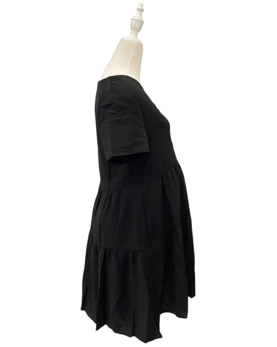 A Black Short Sleeve Dresses from Dear in size Maternity-S for maternity. (Back View)