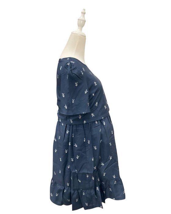 A Navy Short Sleeve Tops from Jump Eat Cry in size Maternity-S for maternity. (Back View)