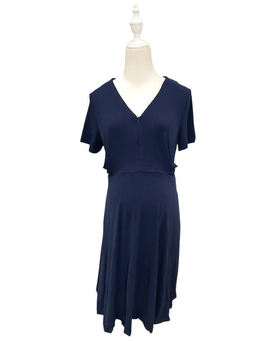 A Navy Short Sleeve Dresses from Dear in size Maternity-S for maternity. (Front View)