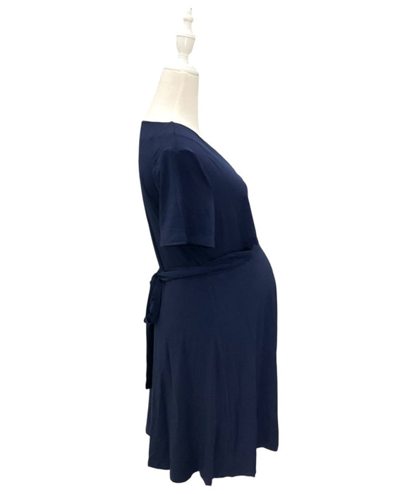 A Navy Short Sleeve Dresses from Dear in size Maternity-S for maternity. (Back View)
