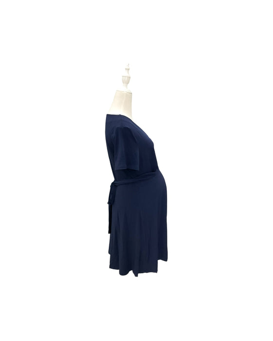 A Navy Short Sleeve Dresses from Dear in size Maternity-S for maternity. (Back View)