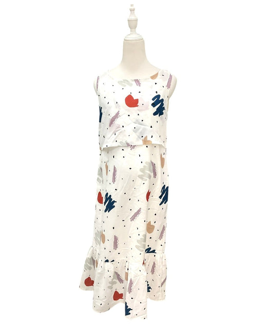 A White Sleeveless Dresses from Jump Eat Cry in size Maternity-S for maternity. (Front View)