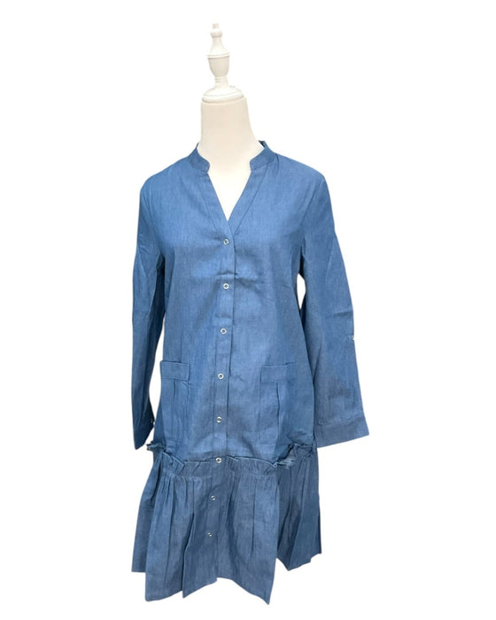 A Blue Long Sleeve Dresses from Jump Eat Cry in size Maternity-S for maternity. (Front View)