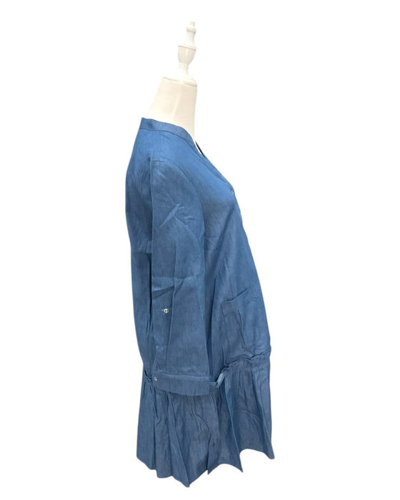 A Blue Long Sleeve Dresses from Jump Eat Cry in size Maternity-S for maternity. (Back View)
