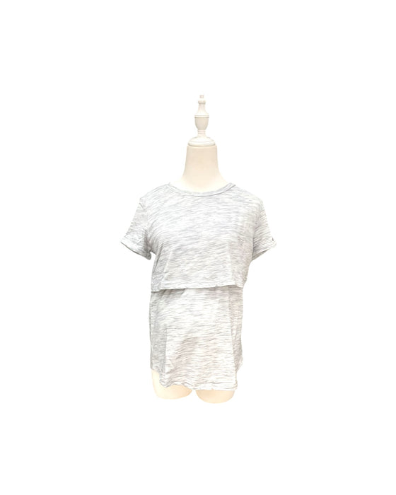 A Grey Short Sleeve Tops from Jump Eat Cry in size Maternity-S for maternity. (Front View)