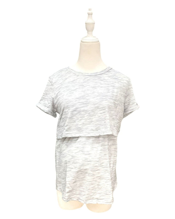 A Grey Short Sleeve Tops from Jump Eat Cry in size Maternity-S for maternity. (Front View)