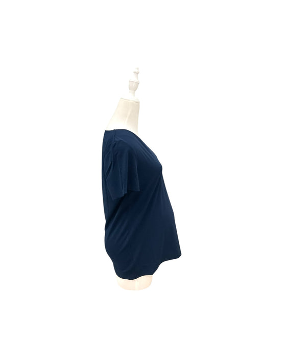 A Navy Short Sleeve Tops from Jump Eat Cry in size Maternity-S for maternity. (Back View)