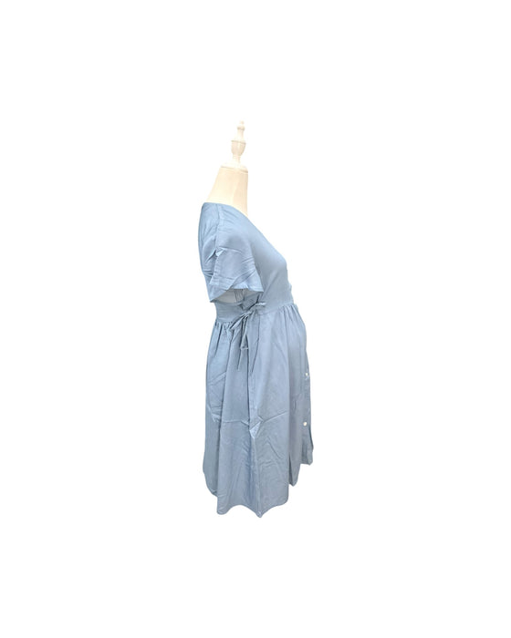 A Blue Short Sleeve Dresses from Dear in size Maternity-S for maternity. (Back View)